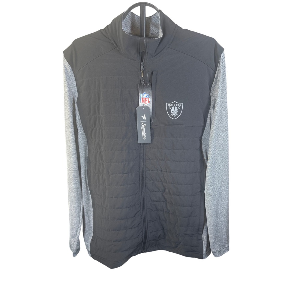 Fanatics NFL Signature Series Las Vegas Raiders Hybrid Jacket Black Grey Mens L